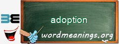 WordMeaning blackboard for adoption